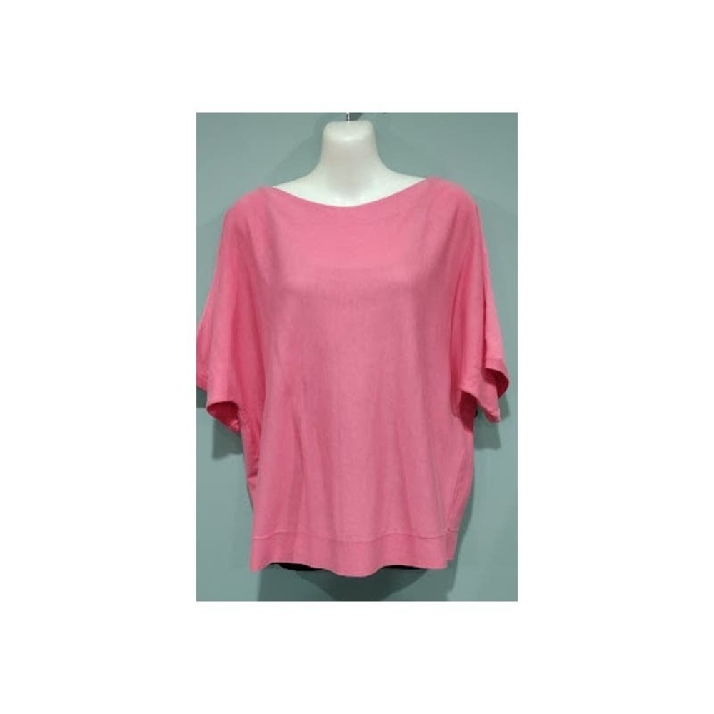 Talbots Short Dolan Sleeve‎ Lightweight Spring Sweater, Coral, Sz L
